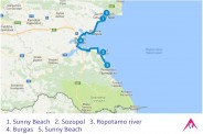 Route of the Tour to Sozopol