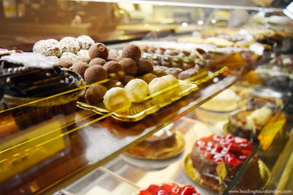 Tasting Chocolates during the Food Tour of London Tasting Chocolates during the Food Tour of London
