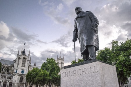 Winston Churchill Statue - Parliament Square - Westminster - London